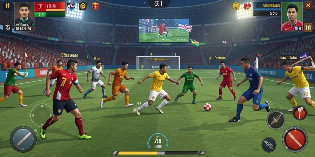 Screenshots gameplay dengan aksi yang seru.