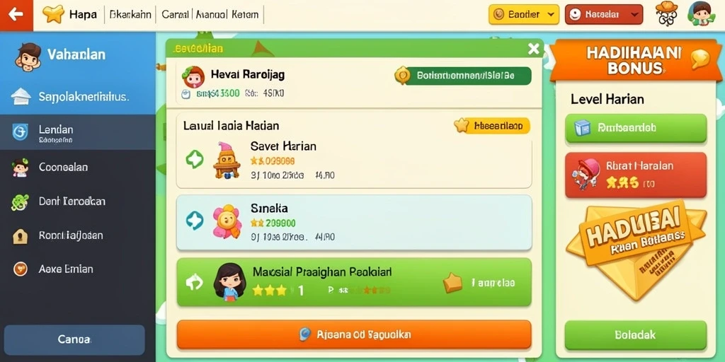 Layar permainan yang menampilkan aksi seru.